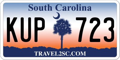 SC license plate KUP723