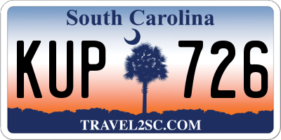 SC license plate KUP726