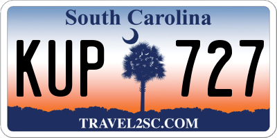 SC license plate KUP727