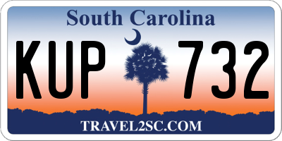 SC license plate KUP732
