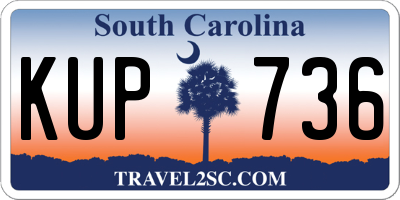 SC license plate KUP736