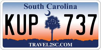 SC license plate KUP737