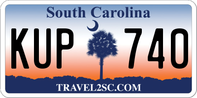 SC license plate KUP740