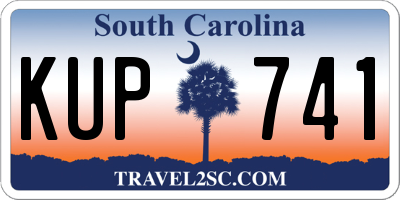 SC license plate KUP741
