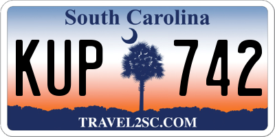 SC license plate KUP742