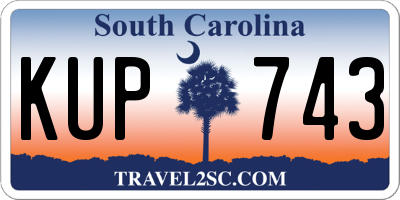 SC license plate KUP743