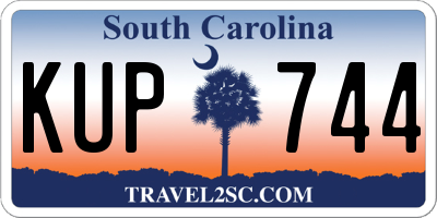 SC license plate KUP744