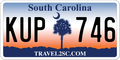 SC license plate KUP746