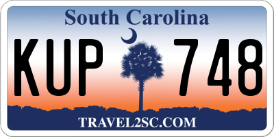 SC license plate KUP748