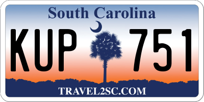 SC license plate KUP751