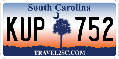 SC license plate KUP752