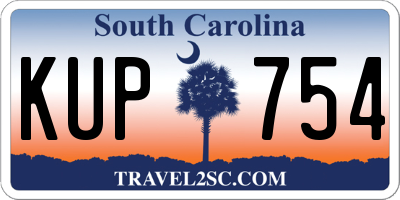 SC license plate KUP754