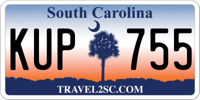 SC license plate KUP755