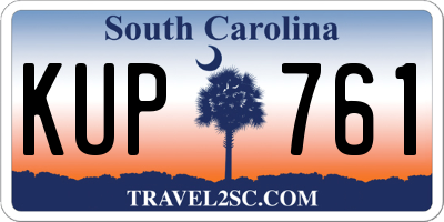 SC license plate KUP761