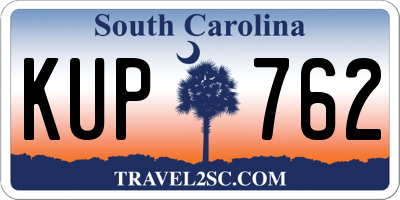 SC license plate KUP762