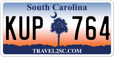 SC license plate KUP764