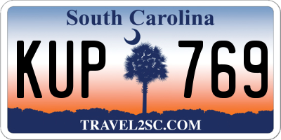 SC license plate KUP769