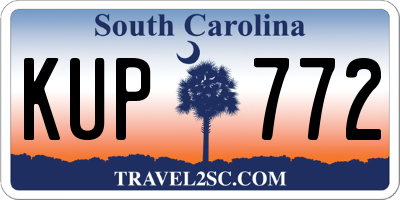 SC license plate KUP772