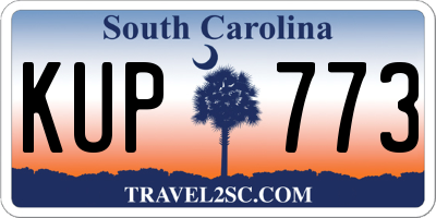 SC license plate KUP773
