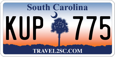 SC license plate KUP775