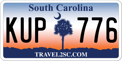 SC license plate KUP776