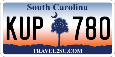 SC license plate KUP780