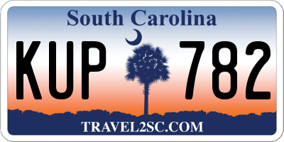 SC license plate KUP782