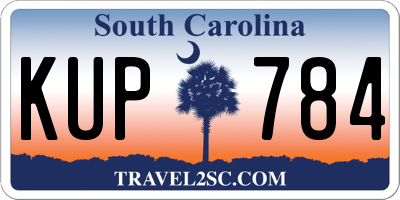 SC license plate KUP784