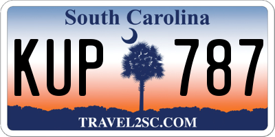 SC license plate KUP787