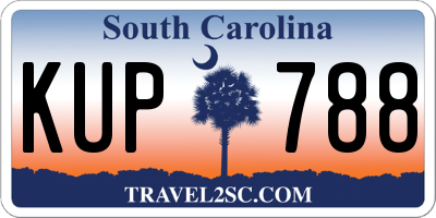 SC license plate KUP788