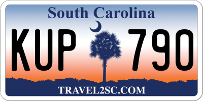 SC license plate KUP790