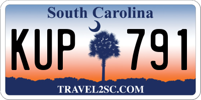 SC license plate KUP791
