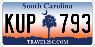 SC license plate KUP793
