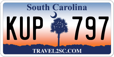 SC license plate KUP797