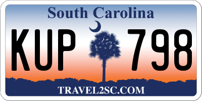 SC license plate KUP798