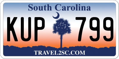 SC license plate KUP799