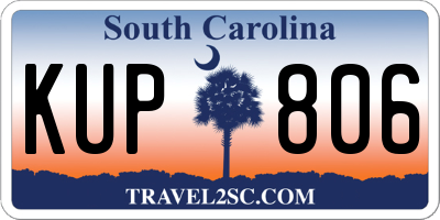 SC license plate KUP806