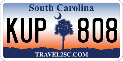 SC license plate KUP808
