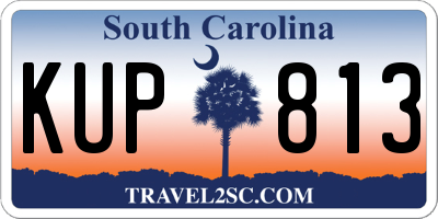 SC license plate KUP813