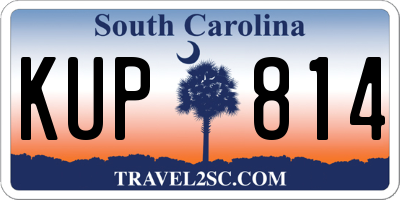 SC license plate KUP814