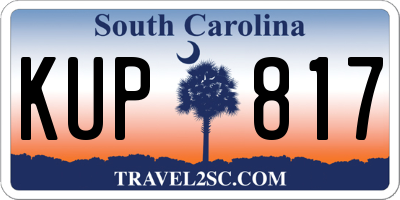 SC license plate KUP817