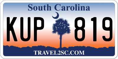 SC license plate KUP819