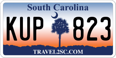 SC license plate KUP823