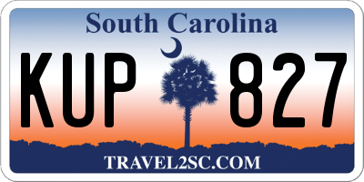 SC license plate KUP827