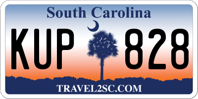 SC license plate KUP828