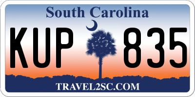 SC license plate KUP835