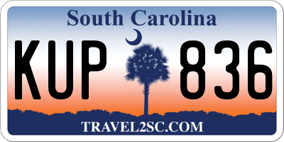 SC license plate KUP836