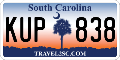 SC license plate KUP838