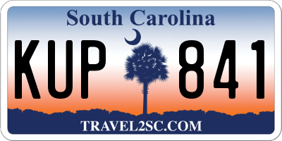 SC license plate KUP841