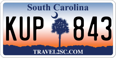 SC license plate KUP843